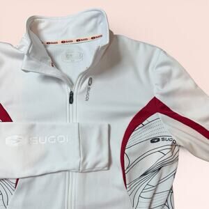 Sugoi Women's‎ Hot Shot Cycling Jersey Full Zip Size Medium White